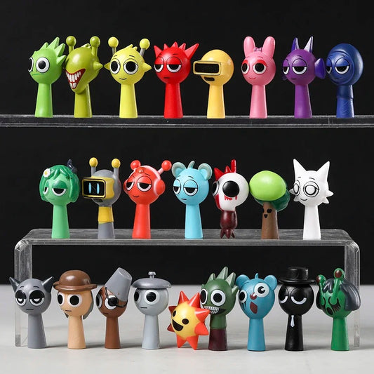 Set of 24 Sprunki Incredibox PVC Figures – Game Character Model Figurines, Brinquedos Toy Set, Perfect Gift for Kids & Collectors