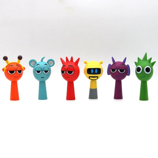 Sprunki Figures Toys – Incredibox 6 Pcs PVC Model Set, Sprunki Wenda Simon Oren Tunner Action Figurines, Kids Birthday Gift & Collectible Ornament
